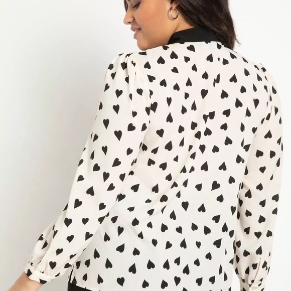 Eloquii Tie Neck Blouse - Picture 9 of 9